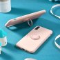 iPhone X/Xs Case Liquid Silicone with Ring Holder Kickstand Soft Slim Pink