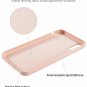 iPhone X/Xs Case Liquid Silicone with Ring Holder Kickstand Soft Slim Pink