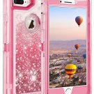 iPhone 7/8 Plus Case Protective Glitter 3D Quicksand Protective TPU Pink