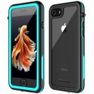 Case for iPhone 7/8 Plus Waterproof  Full Body Shockproof Dirtproof Blue/Clear