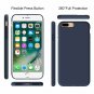iPhone 7/8 Plus Silicone Case Rubber Full Body Protection Shockproof Navy