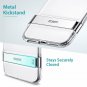 iPhone Xs Max case Metal Kickstand Vertical and Horizontal Stand Flexible Clear