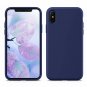 iPhone X/Xs Case Soft Silicone Slim Rubber Bumper Anti Scratch Microfiber Blue