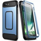 iPhone 7/8 Plus Case Full Body with Builtin Screen Protector Shockproof Blue