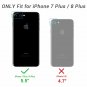 iPhone 7/8 Plus Case Full Body with Builtin Screen Protector Shockproof Blue