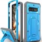 For Samsung Galaxy S10 Case Military Grade FullBody Rugged with Kickstand Blue