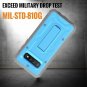 For Samsung Galaxy S10 Case Military Grade FullBody Rugged with Kickstand Blue