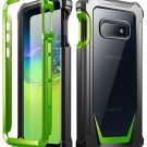 Galaxy S10e Case Rugged Poetic FullBody Hybrid Bumper Builtin Screen Green