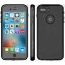 iPhone 7/8 Plus Waterproof Case Underwater Snowproof Dirtproof Shockproof Black
