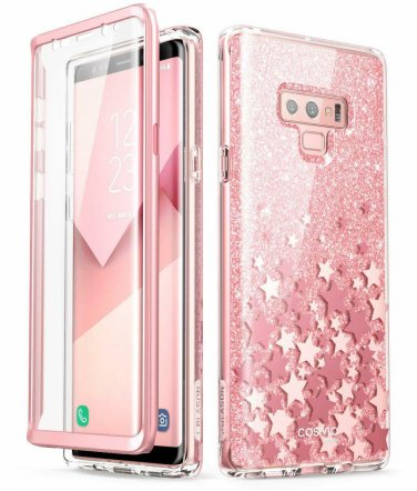 Samsung Galaxy Note 9 Case FullBody Glitter Bumper Protective TPU Bumper Pink