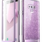 Samsung Galaxy Note 9 Case FullBody Glitter Bumper Protective TPU Bumper Purple
