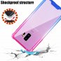 Case for Galaxy S9 Plus Shock Absorption Flexible Soft Edge Bumper Pink Blue