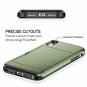 Case for iPhone XR Wallet Card Slot Holder Heavy Duty Soft Rubber Bumper Green
