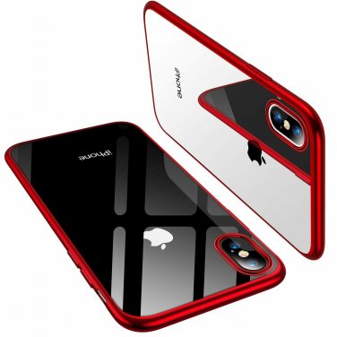 Case for iPhone X/Xs with Ultra Thin Slim Fit Soft Silicone TPU Cover Red