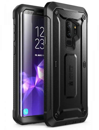 Samsung Galaxy S9 Plus Case BuiltIn Screen PRotector FullBody Rugged Black