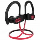 Bluetooth Headphones Sport IPX7 Waterproof Wireless Earbuds Richer Bass HiFi Red
