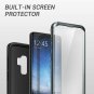 Case for Galaxy S9 Plus Builtin Screen Protector Shockproof Slim Metallic Black