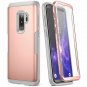 Case for Galaxy S9 Plus Builtin Screen Protector Shockproof Slim Gold/Gray