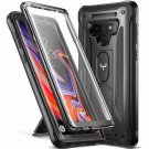 Galaxy Note 9 Case Kickstand Full Body Builtin Screen Protector Shockproof Black