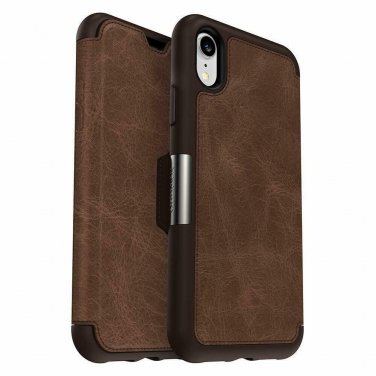 For iPhone XR Case included holster doubles a kickstand handsfree Brown Leather