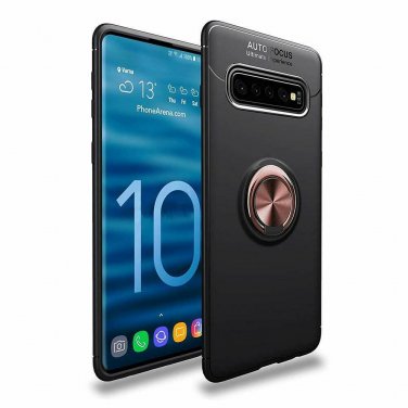 Samsung Galaxy S10 Plus Case Soft TPU Hidden Kickstand Magnetic Car Mount Rose