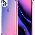 For iPhone 11 Pro Max Case Shock Resistant Flexible TPU Rubber Soft Blue/Pink
