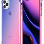 For iPhone 11 Pro Max Case Shock Resistant Flexible TPU Rubber Soft Blue/Pink