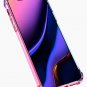For iPhone 11 Pro Max Case Shock Resistant Flexible TPU Rubber Soft Blue/Pink