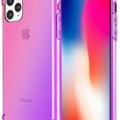 For iPhone 11 Pro Max Case Shock Resistant Flexible TPU Rubber Soft Pink/Purple