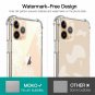 iPhone 11 Pro Max Case Reinforced Corner TPU Bumper Anti Yellow Crystal Lace