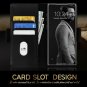 Case for Galaxy Note 10 Luxury Cowhide Genuine Leather Handmade Wallet Black
