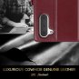 Case for Galaxy Note 10 Luxury Cowhide Leather Handmade Wallet Kickstand Wine