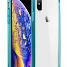 Case for iPhone X/Xs Clear Anti Scratch Shock Absorption Cover Shockproof Green