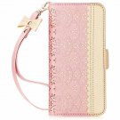 Samsung Galaxy Note 10/5G Case Wallet Kickstand Leather Carved Flower Rose Gold