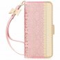 Samsung Galaxy Note 10/5G Case Wallet Kickstand Leather Carved Flower Rose Gold