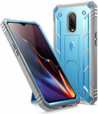 OnePlus 6T Case 360 Degree Protection FullBody Rugged Heavy Duty Builtin Blue