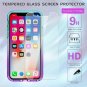 iPhone 11 Pro Max Case 2019 with Tempered Glass Screen Protector Teal/Purple