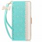 Samsung Galaxy Note 10 Plus Case Leather Romantic Carved Flower Mint Green