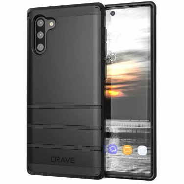 Case for Galaxy Note 10  Crave Strong Guard Protection is lightweight slim Black