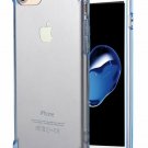 iPhone 7/8 Case for Crystal Shock Absorption Technology Bumper Soft Clear Blue