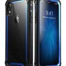 For iPhone XR 2018 Case FullBody Rugged Clear Bumper Multiple layers Blue, 6.1