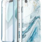 For iPhone XR Case FullBody Glitter Bumper Shock Absorption TPU Layer Blue 6.1