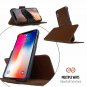 Case iPhone 8/7 Wallet Vegan Leather,Magnetic Detachable Shock Proof Chocolate