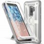 Galaxy S9 Plus Case Kickstand Builtin Screen Protector Shockproof White/Gray