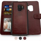 Samsung Galaxy S9 Case Wallet Magnetic Durable Slim Lightweight Cover Brown