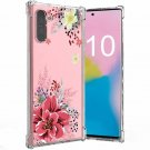 Samsung Galaxy Note 10 Case Flower FullBody Protective Flexible TPU Red