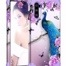 Case for Galaxy Note 10 Unique Dual Layer Heavy Duty Shockproof Hybrid Peacock