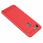 Google Pixel 3a Case Slim Shock Absorption Carbon Fiber TPU Flexible Soft Red