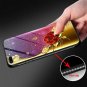 iPhone 7/8  Plus Cases Tempered Glass Pattern Shock Absorption Golden Purple Red