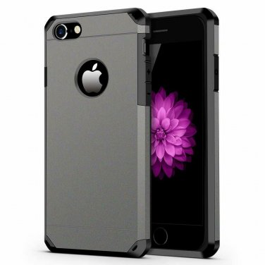 iPhone 7/8 Case Shock Absorption Duty Dual Layer Protection Cover Gun Metal